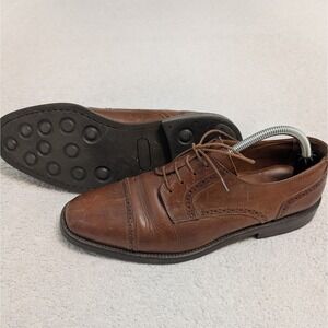 Cole Haan Cap Toe Brown Leather Oxford Shoes Men's Size 9.5 4676